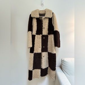 Milena Silvano Albizia Patchwork Colorblock Coat.